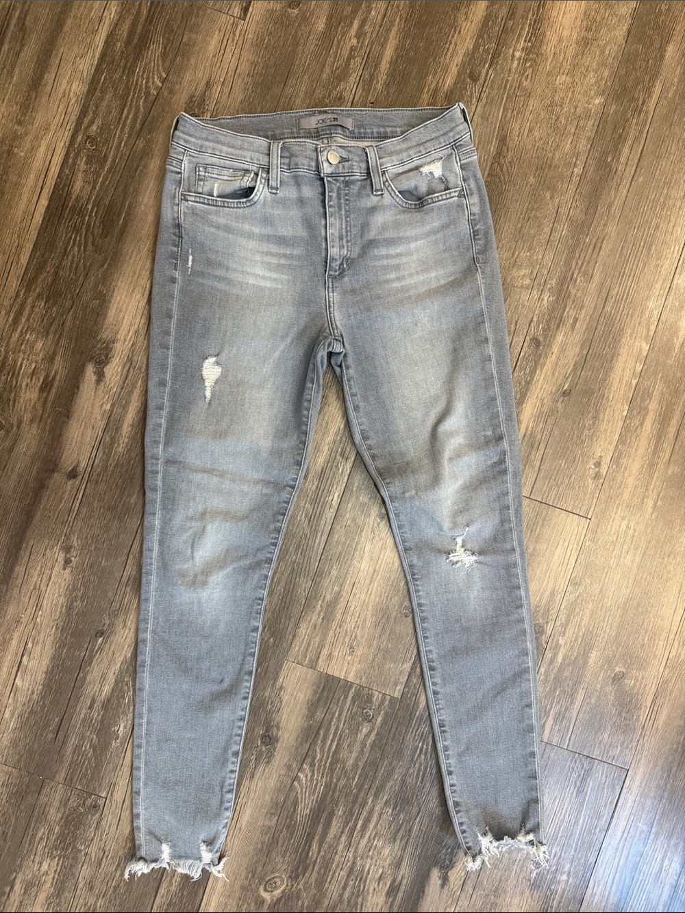 Joe's Jeans Light Gray Distressed Skinny Jeans